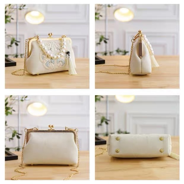 Floral Pearl Handle Embroidered Handbag thumbnail 6