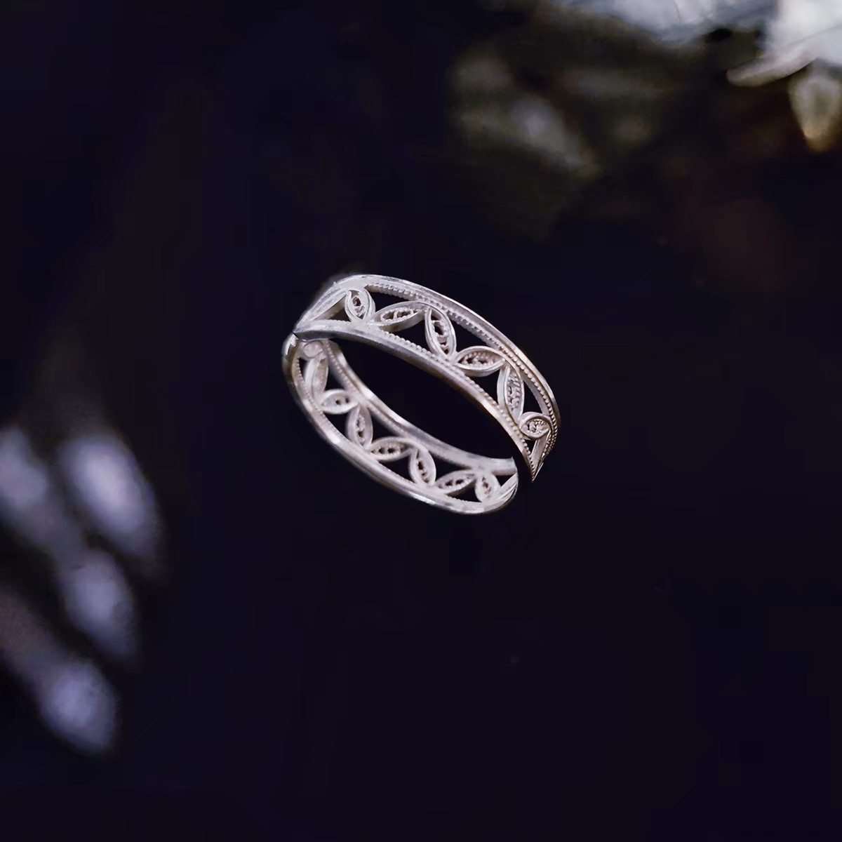 Openwork Silver Filigree Ring - Jewelry & Accessories wholesale product photo