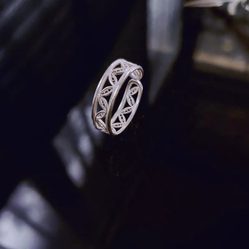 Openwork Silver Filigree Ring thumbnail 3