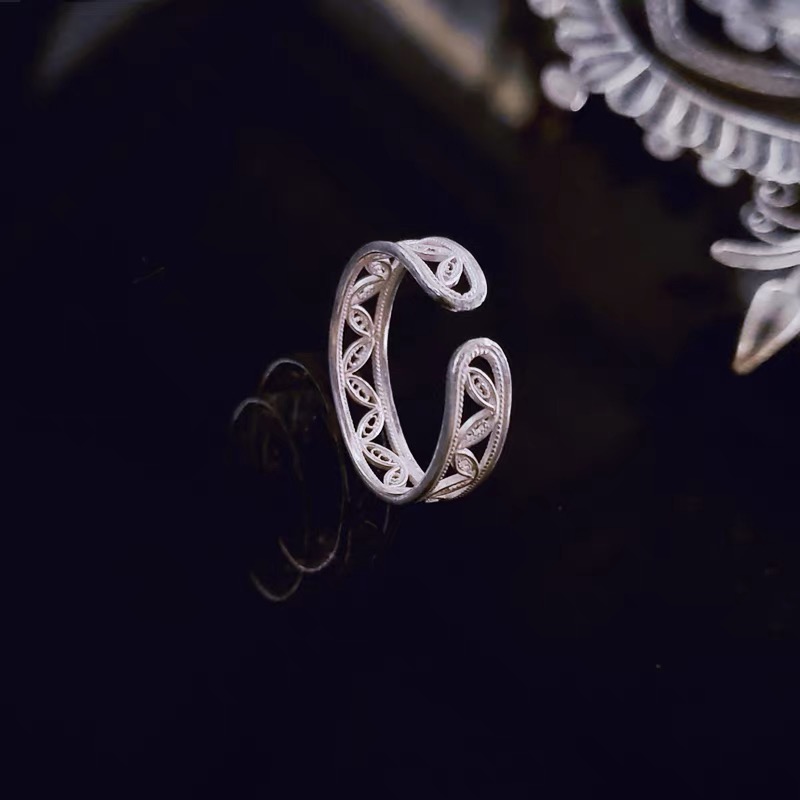 Openwork Silver Filigree Ring thumbnail 5